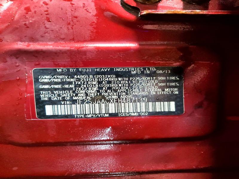 Продажа на аукционе авто 2014 Subaru Forester, vin: JF2SJAACXEH487139, номер лота: 49943626