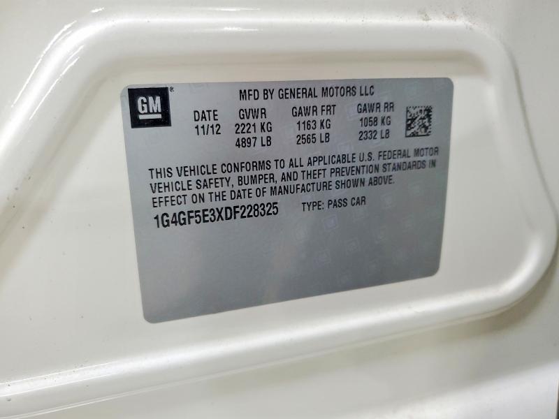 2013 Buick Lacrosse მანქანა იყიდება აუქციონზე, vin: 1G4GF5E3XDF228325, აუქციონის ნომერი: 50972986