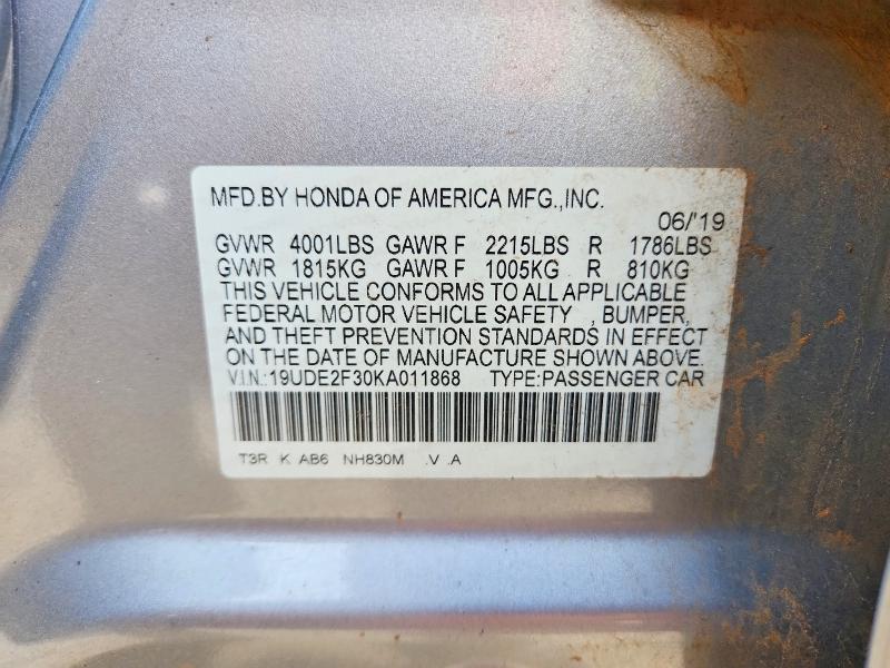 Aukcja sprzedaży 2019 Acura Ilx, vin: 19UDE2F30KA011868, numer aukcji: 50157746