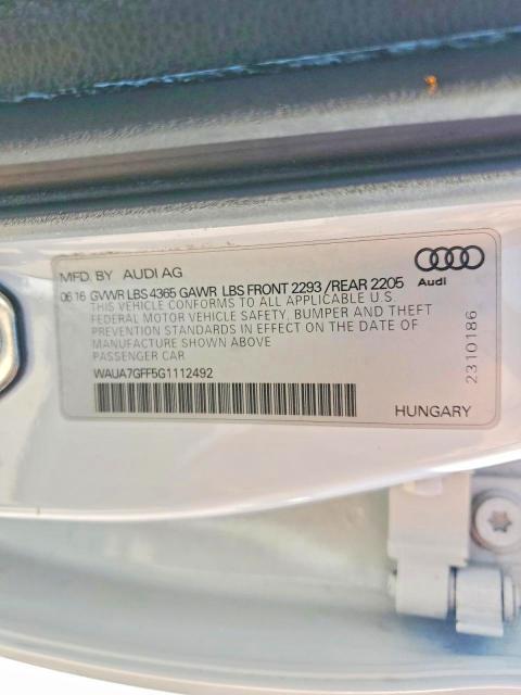 Продажа на аукционе авто 2016 Audi A3, vin: WAUA7GFF5G1112492, номер лота: 48691576