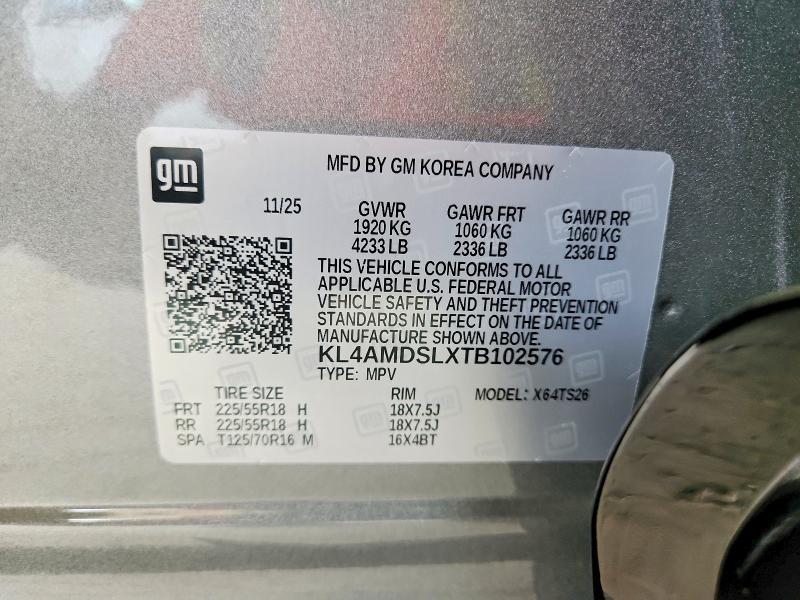 Aukcja sprzedaży 2026 Buick Encore Gx, vin: KL4AMDSLXTB102576, numer aukcji: 47268876