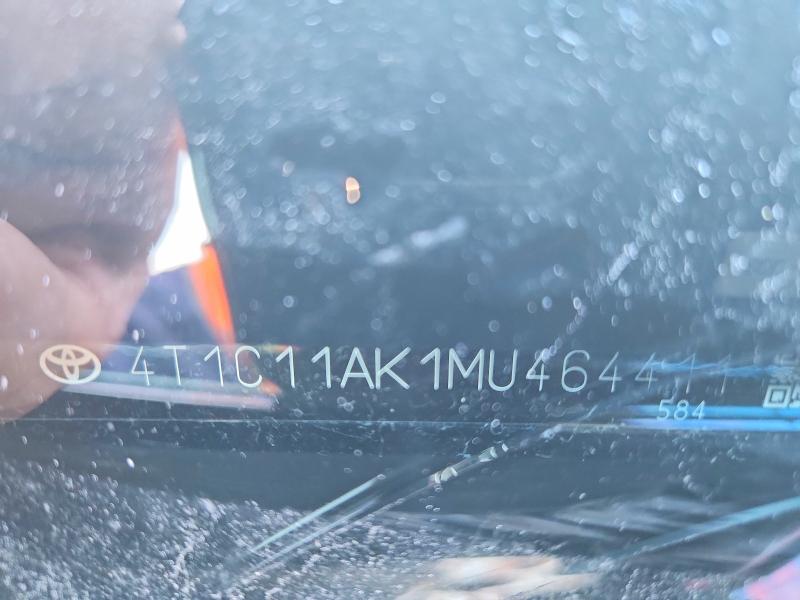 Продажа на аукционе авто 2021 Toyota Camry, vin: 4T1C11AK1MU464411, номер лота: 48795236