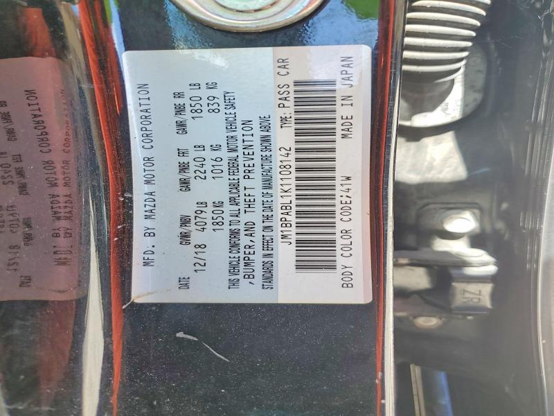 Aukcja sprzedaży 2019 Mazda 3, vin: JM1BPABL1K1108142, numer aukcji: 51041486