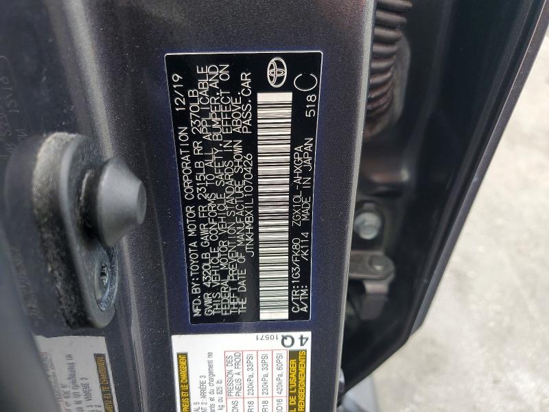 Aukcja sprzedaży 2020 Toyota C-hr, vin: JTNKHMBX1L1070426, numer aukcji: 51852176