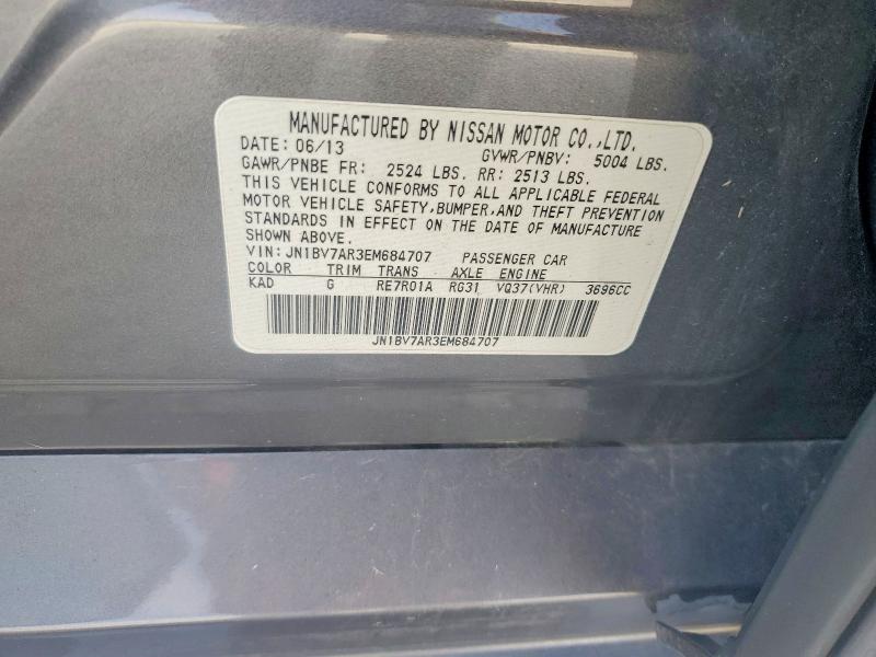 48522336 :رقم المزاد ، JN1BV7AR3EM684707 vin ، 2014 Infiniti Q50 مزاد بيع