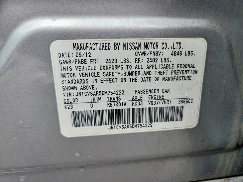 Продажа на аукционе авто 2013 Infiniti G37 Sedan, vin: JN1CV6AR5DM754222, номер лота: 52032126