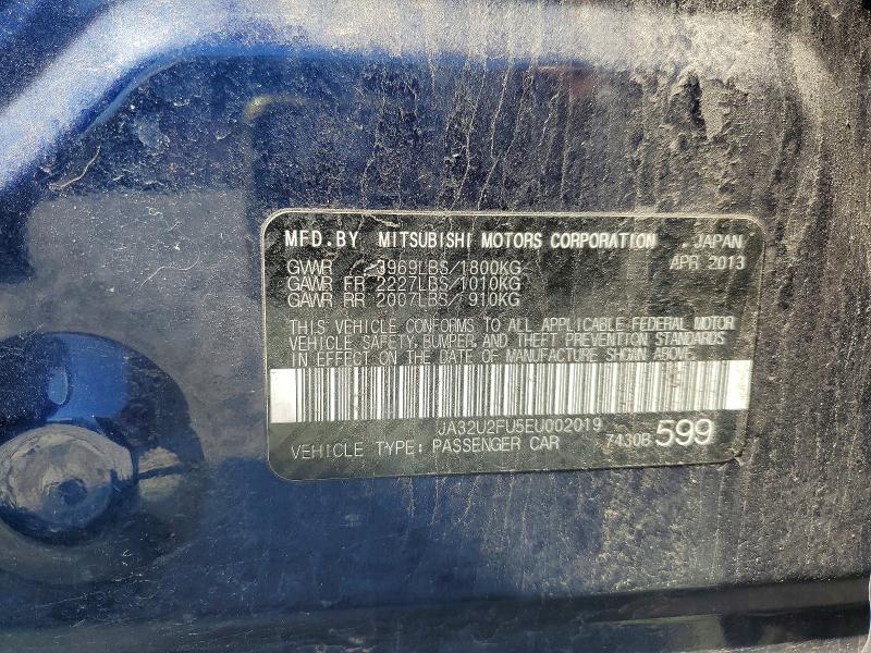 Aukcja sprzedaży 2014 Mitsubishi Lancer, vin: JA32U2FU5EU002019, numer aukcji: 51370416