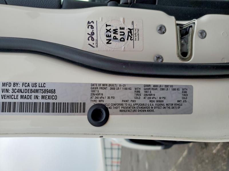 Продажа на аукционе авто 2021 Jeep Compass, vin: 3C4NJDEB4MT589468, номер лота: 51622546