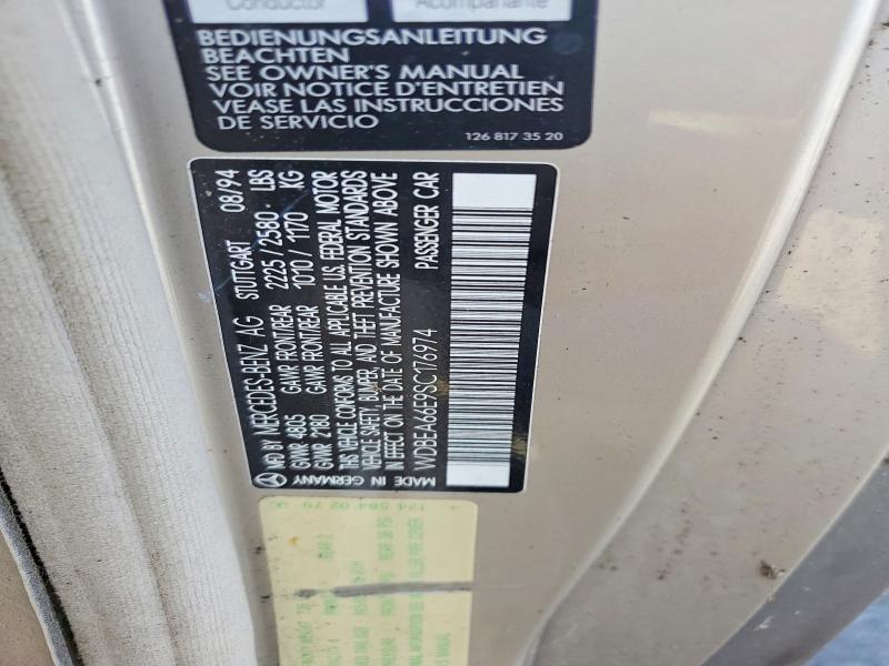 Aukcja sprzedaży 1995 Mercedes-benz E, vin: WDBEA66E9SC176974, numer aukcji: 49860726