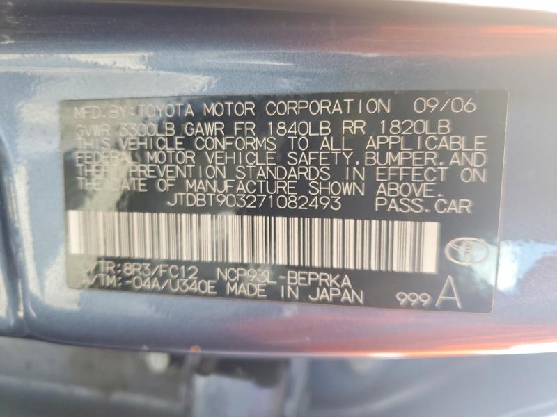 Продажа на аукционе авто 2007 Toyota Yaris, vin: JTDBT903271082493, номер лота: 47598136