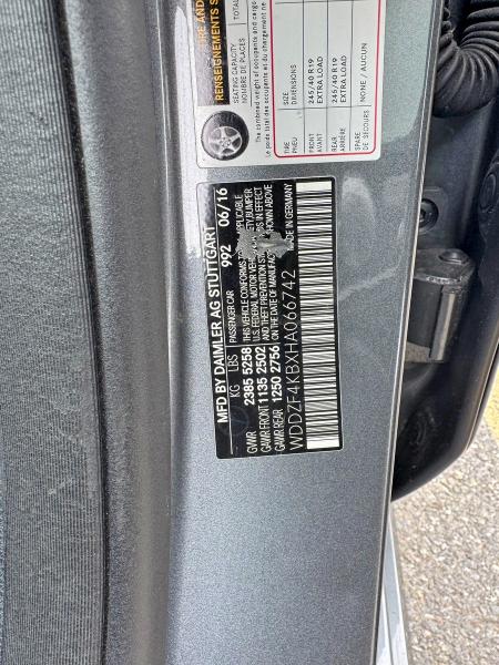 Aukcja sprzedaży 2017 Mercedes-benz E, vin: WDDZF4KBXHA066742, numer aukcji: 51990156