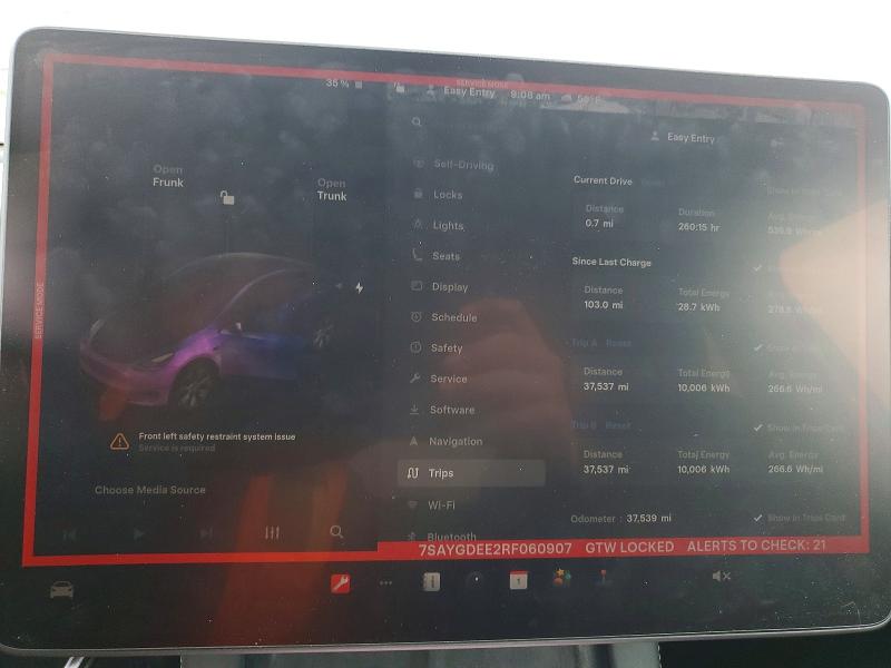 48095366 :رقم المزاد ، 7SAYGDEE2RF060907 vin ، 2024 Tesla Model Y مزاد بيع