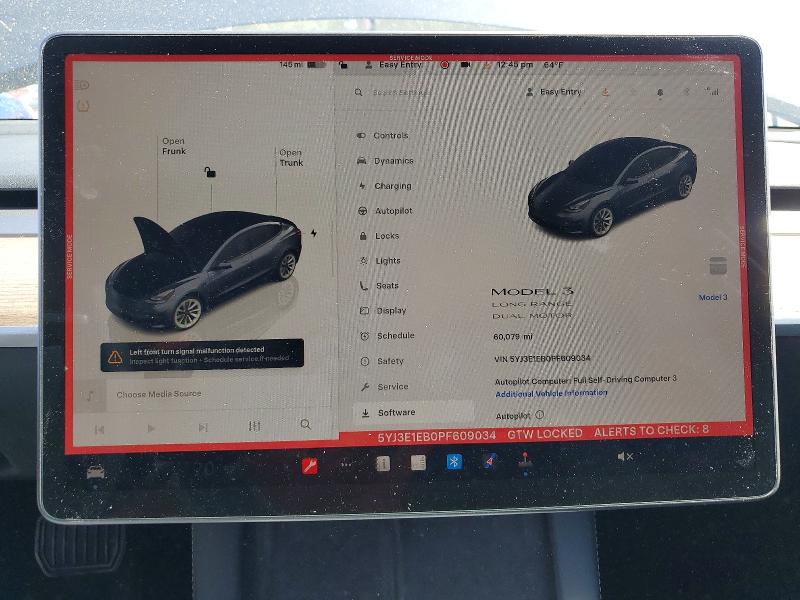 Aukcja sprzedaży 2023 Tesla Model 3, vin: 5YJ3E1EB0PF609034, numer aukcji: 48346886