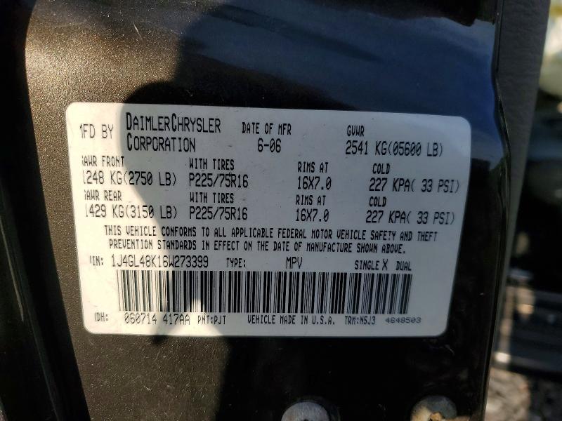 Продажа на аукционе авто 2006 Jeep Liberty, vin: 1J4GL48K16W273399, номер лота: 50555216