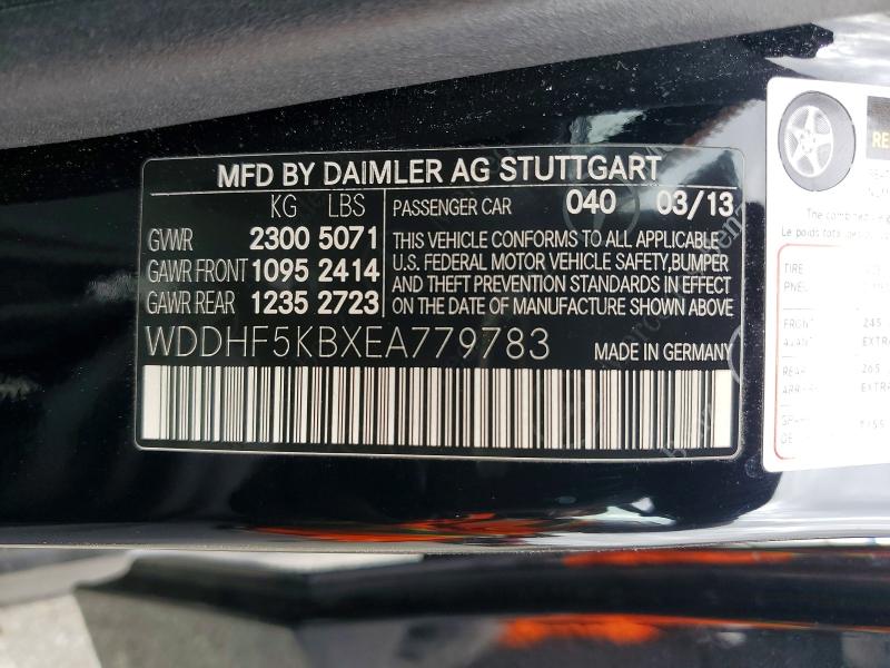 Продажа на аукционе авто 2014 Mercedes-benz E, vin: WDDHF5KBXEA779783, номер лота: 48684856