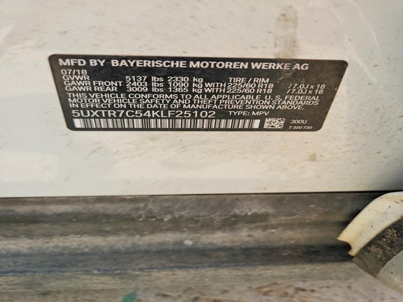 Aukcja sprzedaży 2019 Bmw X3, vin: 5UXTR7C54KLF25102, numer aukcji: 51512326