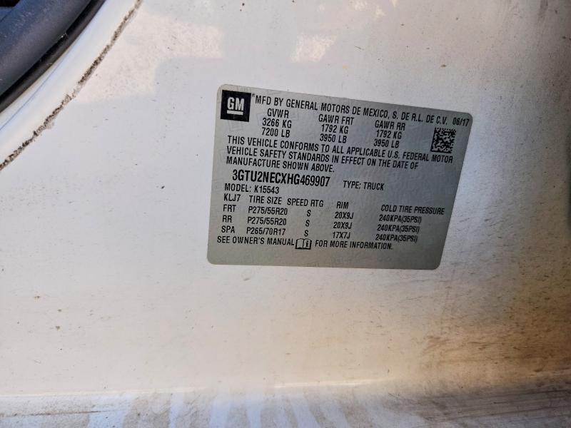 Aukcja sprzedaży 2017 Gmc Sierra, vin: 3GTU2NECXHG469907, numer aukcji: 50443626