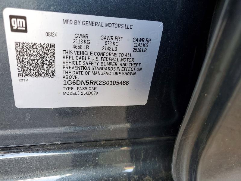 Aukcja sprzedaży 2025 Cadillac Ct5, vin: 1G6DN5RK2S0105486, numer aukcji: 49329736