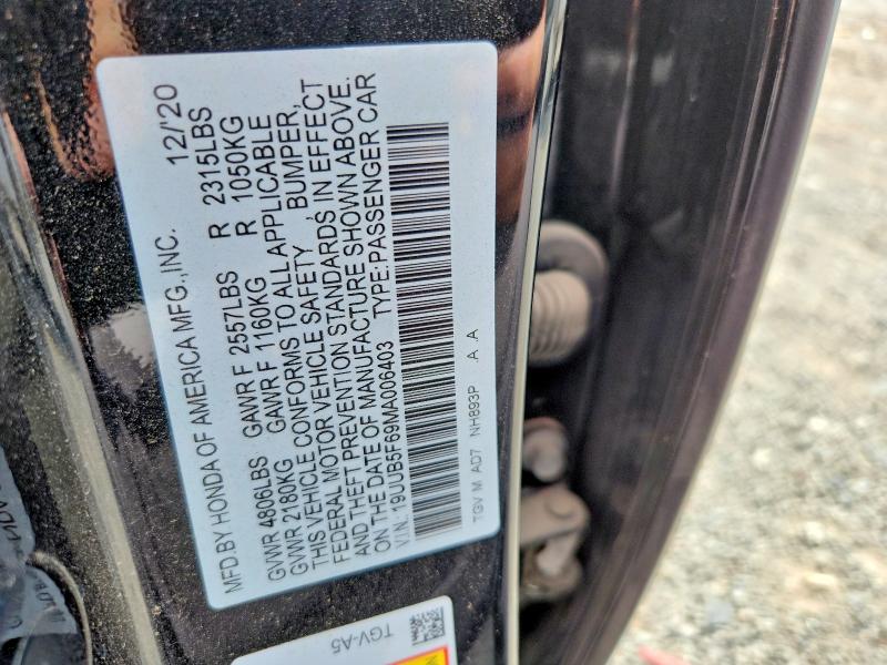 48832306 :رقم المزاد ، 19UUB5F69MA006403 vin ، 2021 Acura Tlx مزاد بيع