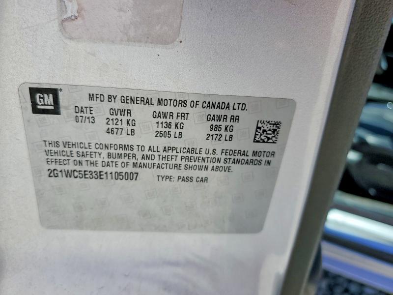 50314746 :رقم المزاد ، 2G1WC5E33E1105007 vin ، 2014 Chevrolet Impala Limited مزاد بيع
