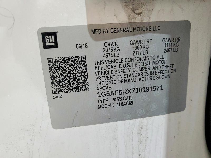 Продаж на аукціоні авто 2018 Cadillac Ats, vin: 1G6AF5RX7J0181571, номер лоту: 51142576