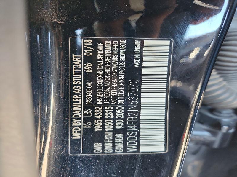 Aukcja sprzedaży 2018 Mercedes-benz Cla, vin: WDDSJ4EB2JN637070, numer aukcji: 49365786