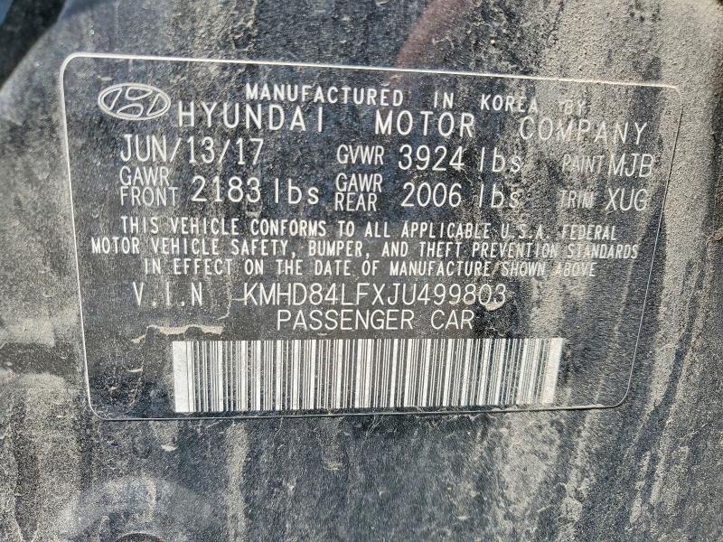 Aukcja sprzedaży 2018 Hyundai Elantra, vin: KMHD84LFXJU499803, numer aukcji: 48695416
