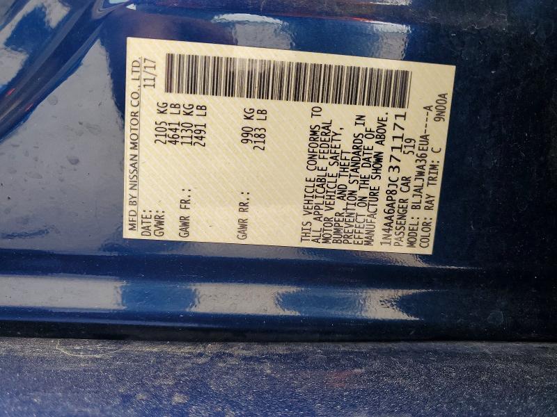 Продаж на аукціоні авто 2018 Nissan Maxima, vin: 1N4AA6AP8JC371171, номер лоту: 49621646