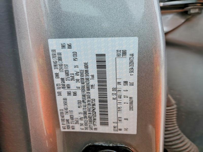 Aukcja sprzedaży 2023 Ford F150, vin: 1FTFW1E52PKF56733, numer aukcji: 51479096
