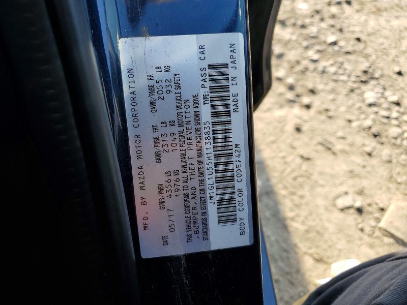 Продаж на аукціоні авто 2017 Mazda 6, vin: JM1GL1U55H1138835, номер лоту: 51070936