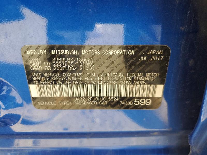 Продаж на аукціоні авто 2017 Mitsubishi Lancer, vin: JA32U2FU0HU015524, номер лоту: 48903116