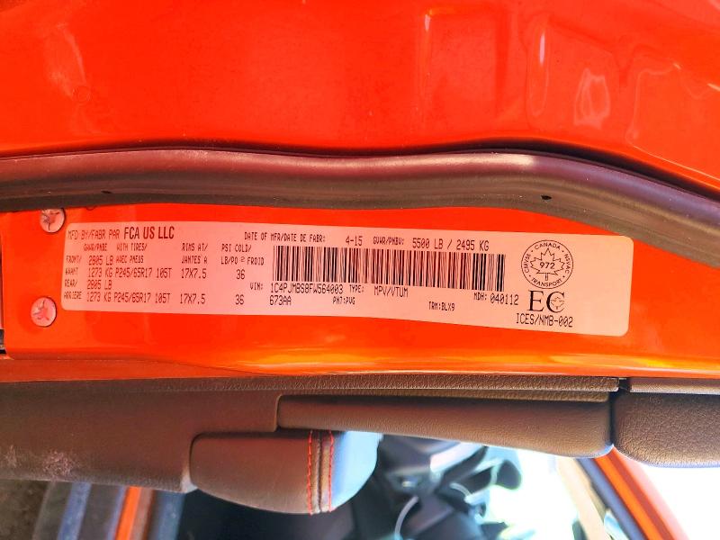 46393476 :رقم المزاد ، 1C4PJMBS8FW564003 vin ، 2015 Jeep Cherokee مزاد بيع