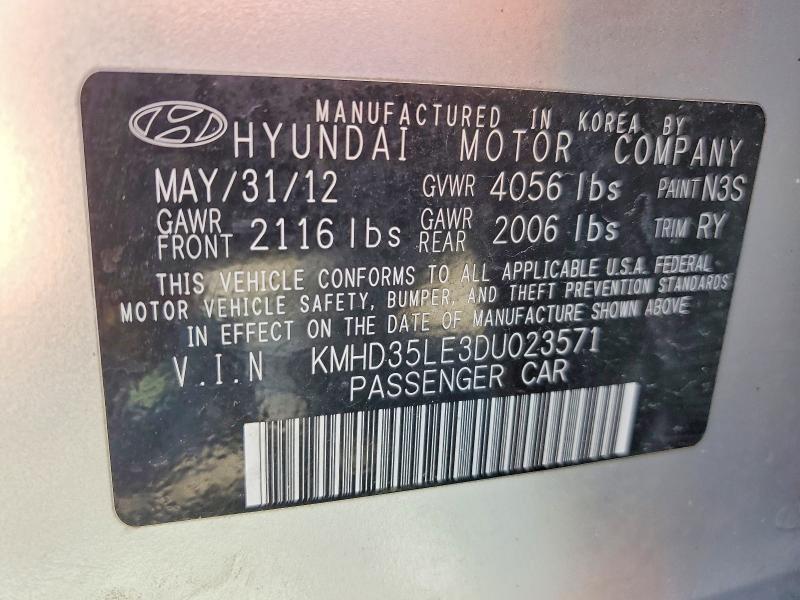 Продажа на аукционе авто 2013 Hyundai Elantra Gt, vin: KMHD35LE3DU023571, номер лота: 49460566