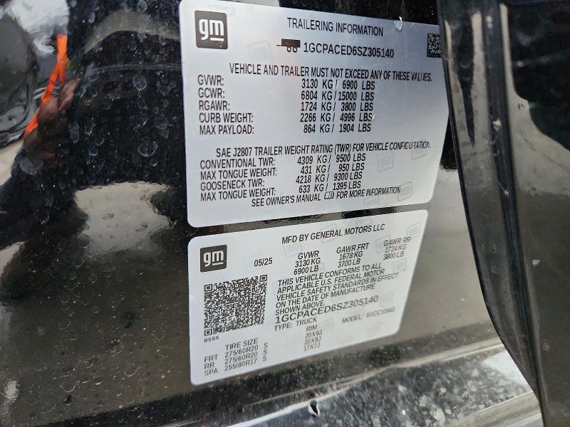 Продаж на аукціоні авто 2025 Chevrolet Silverado, vin: 1GCPACED6SZ305140, номер лоту: 50638756