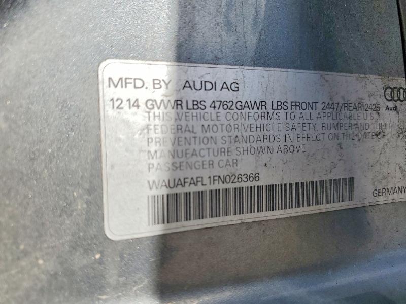 Aukcja sprzedaży 2015 Audi A4, vin: WAUAFAFL1FN026366, numer aukcji: 51827056