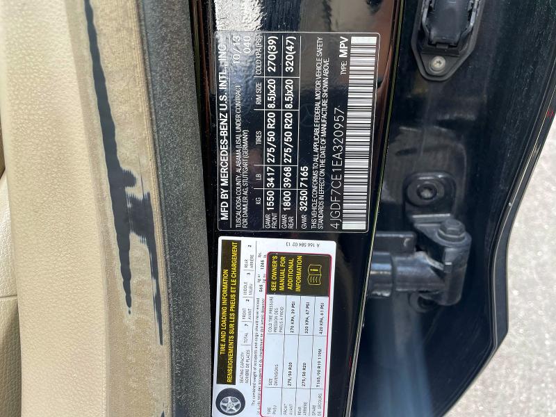 51018736 :رقم المزاد ، 4JGDF7CE1EA320957 vin ، 2014 Mercedes-benz Gl مزاد بيع