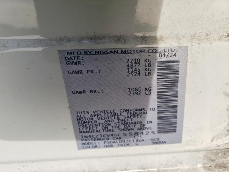 48445336 :رقم المزاد ، 1N4CZ1CV4SC558425 vin ، 2025 Nissan Leaf مزاد بيع