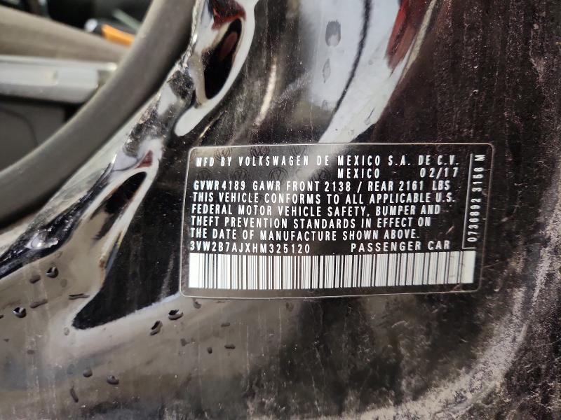 Aukcja sprzedaży 2017 Volkswagen Jetta, vin: 3VW2B7AJXHM325120, numer aukcji: 50303416