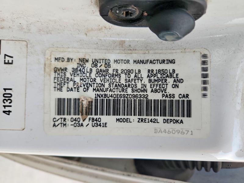 Продажа на аукционе авто 2009 Toyota Corolla, vin: 1NXBU40E69Z096332, номер лота: 48932546