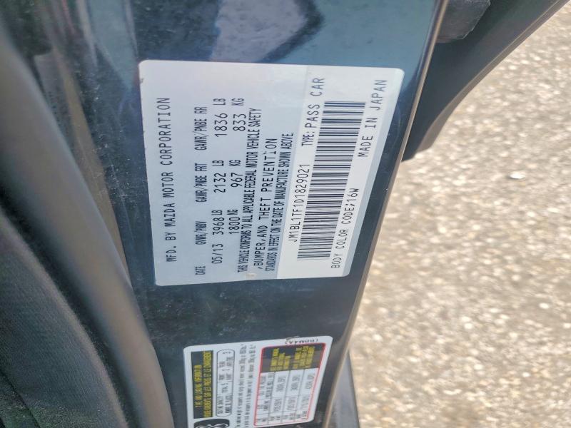 Aukcja sprzedaży 2013 Mazda 3, vin: JM1BL1TF1D1829021, numer aukcji: 49772986