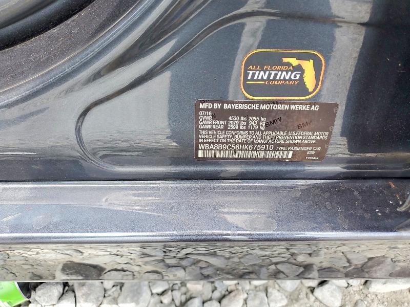 Aukcja sprzedaży 2017 Bmw 330, vin: WBA8B9C56HK675910, numer aukcji: 50615476