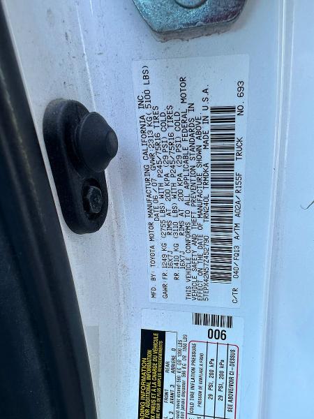 Aukcja sprzedaży 2007 Toyota Tacoma, vin: 5TEPX42N57Z452790, numer aukcji: 52050416