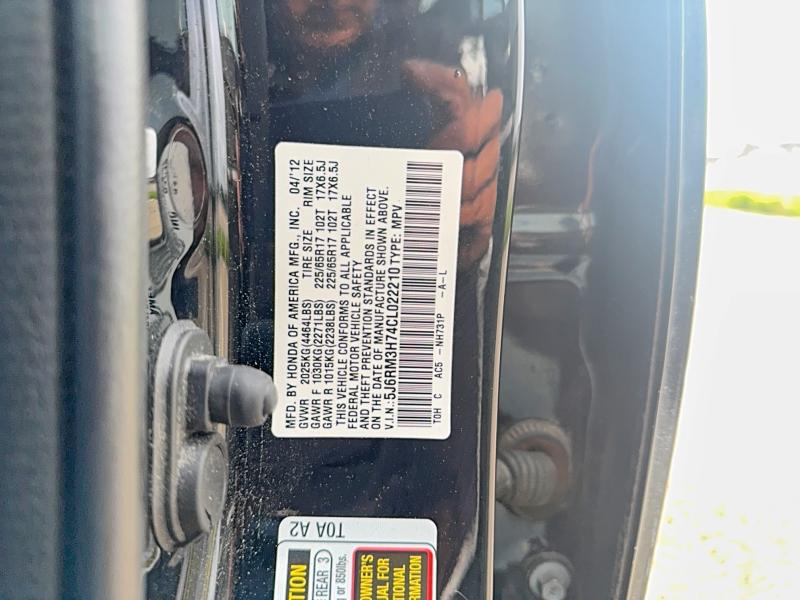 50405436 :رقم المزاد ، 5J6RM3H74CL022210 vin ، 2012 Honda Cr-v مزاد بيع