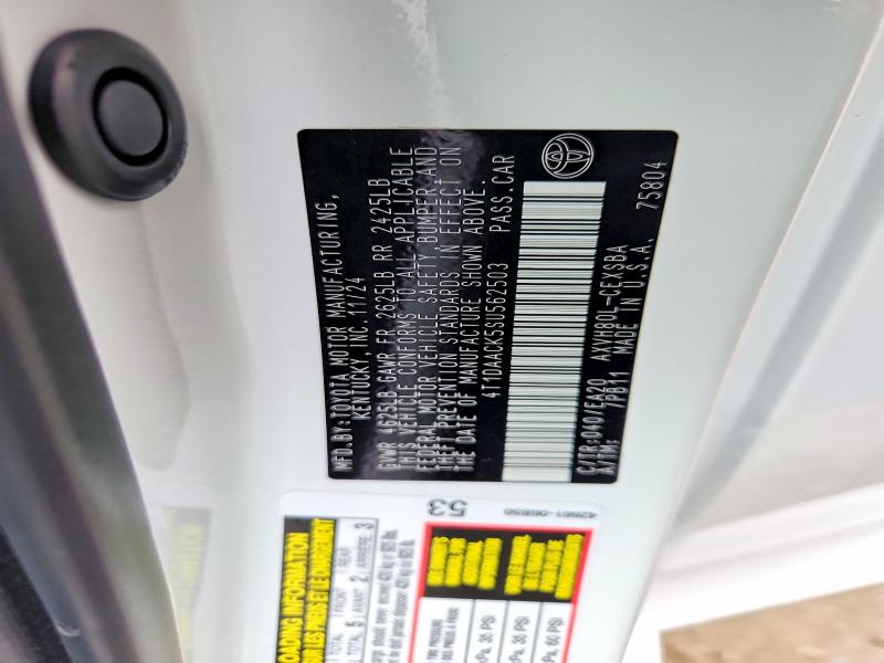 Продажа на аукционе авто 2025 Toyota Camry, vin: 4T1DAACK5SU562503, номер лота: 51304806