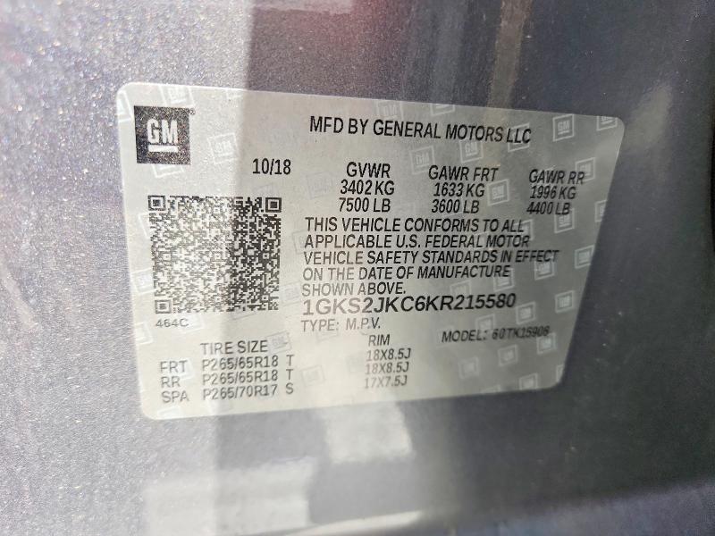 Продажа на аукционе авто 2019 Gmc Yukon Xl, vin: 1GKS2JKC6KR215580, номер лота: 51900716