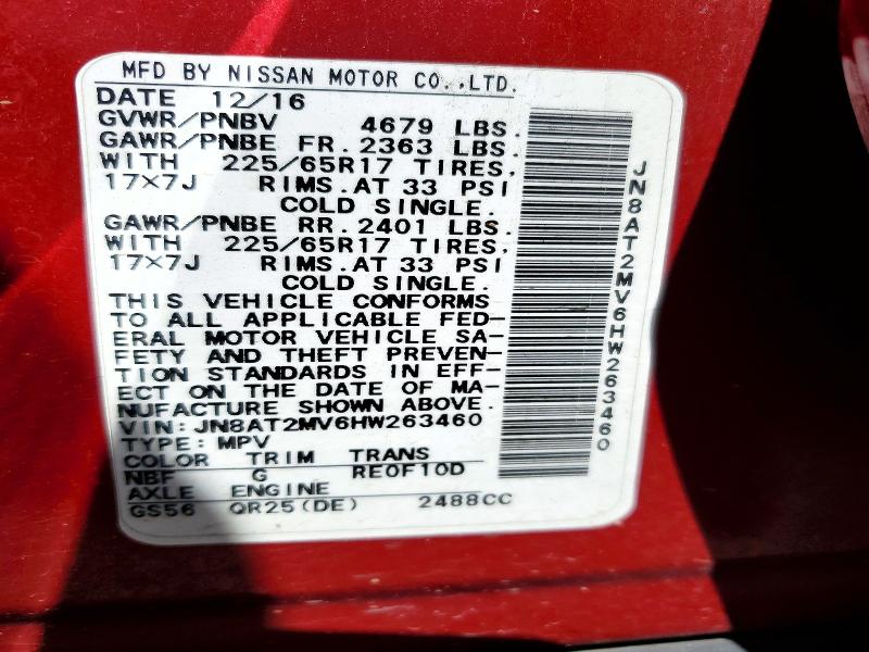 Aukcja sprzedaży 2017 Nissan Rogue, vin: JN8AT2MV6HW263460, numer aukcji: 50114626
