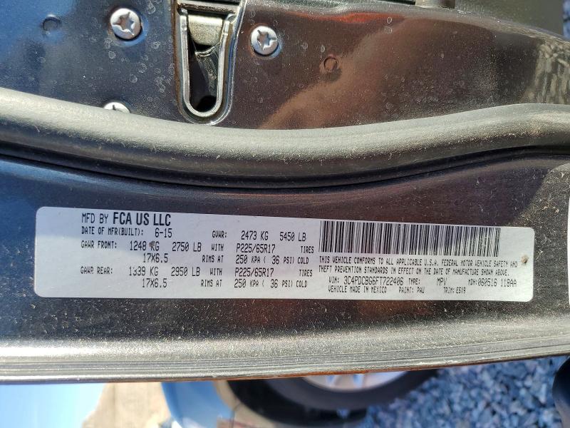 Продаж на аукціоні авто 2015 Dodge Journey, vin: 3C4PDCBG6FT722406, номер лоту: 50663386