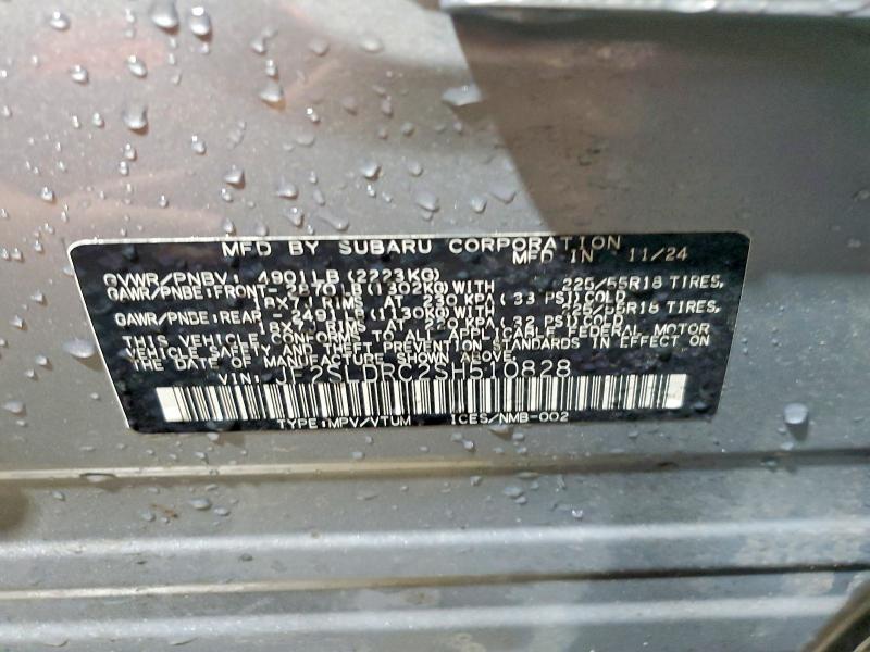 51682186 :رقم المزاد ، JF2SLDRC2SH510828 vin ، 2025 Subaru Forester مزاد بيع