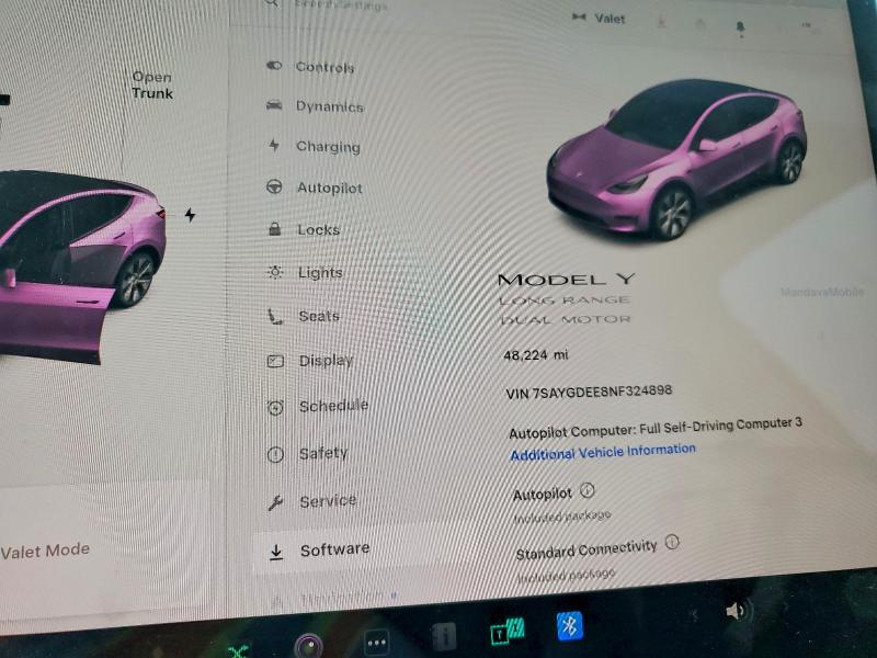 Aukcja sprzedaży 2022 Tesla Model Y, vin: 7SAYGDEE8NF324898, numer aukcji: 46441386