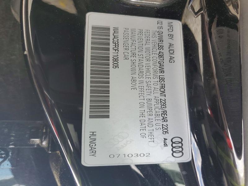 Продажа на аукционе авто 2015 Audi A3, vin: WAUACGFF0F1108005, номер лота: 50576676